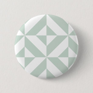 Badge Rond 5 Cm Motif de cube géométrique cool Mint