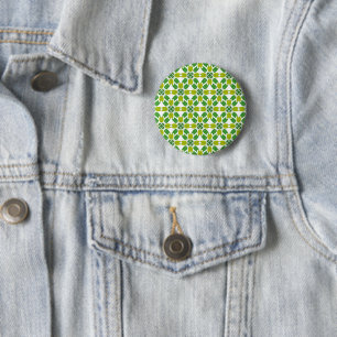 Badge Rond 5 Cm Motif de feuille, motif de feuilles, feuilles vert