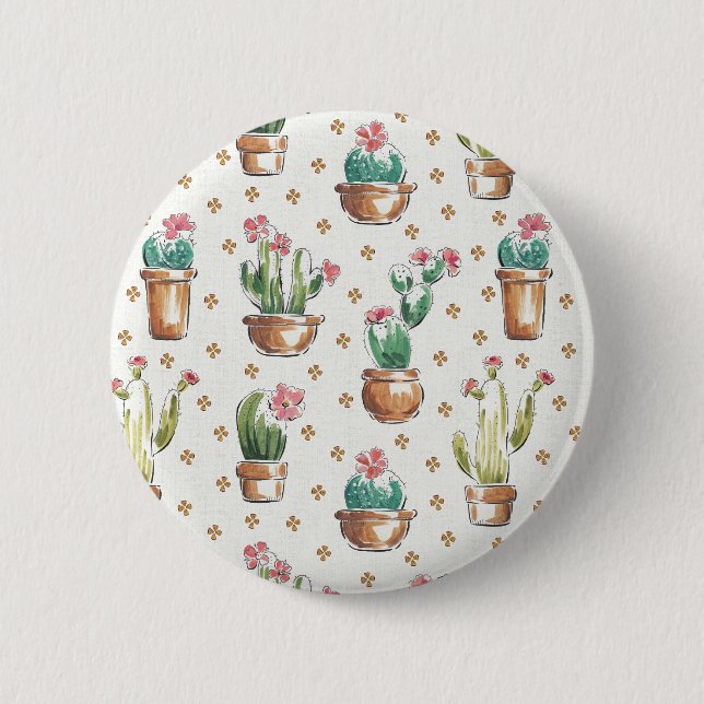 Badge Rond 5 Cm Motif de fleur d'étape | de fleur de désert (Devant)