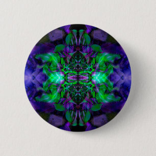 Badge Rond 5 Cm Motif de fleurs Kaleidoscope