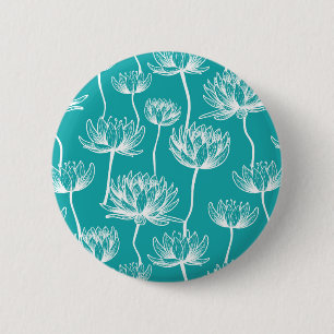 Badge Rond 5 Cm Motif de fleurs Lotus