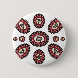 Badge Rond 5 Cm Motif de fleurs Mandala