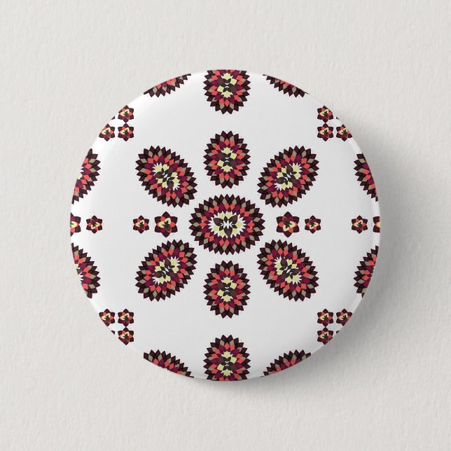 Badge Rond 5 Cm Motif de fleurs Mandala (Devant)
