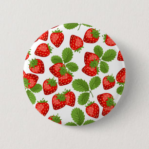 Badge Rond 5 Cm Motif de fraises