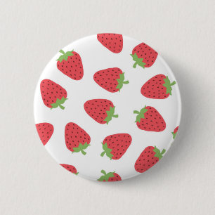Badge Rond 5 Cm Motif de fraises