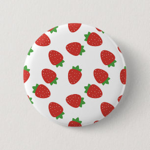 Badge Rond 5 Cm Motif de fraises