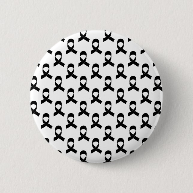 Badge Rond 5 Cm Motif de ruban noir (Devant)