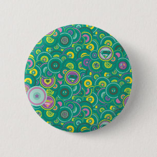 Badge Rond 5 Cm Motif de vert de cercle de Supergirl
