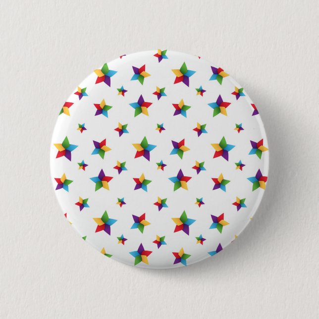 Badge Rond 5 Cm Motif d'étoiles (Devant)