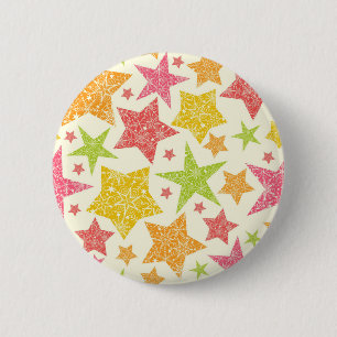 Badge Rond 5 Cm Motif d'étoiles