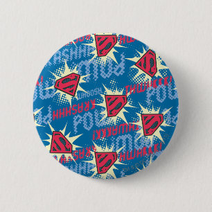 Badge Rond 5 Cm Motif du logo Superman