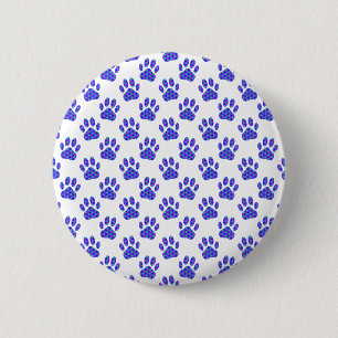 Badge Rond 5 Cm Motif Empreinte de patte cosmique