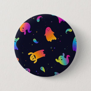 Badge Rond 5 Cm Motif fantôme