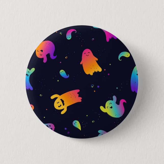 Badge Rond 5 Cm Motif fantôme (Devant)