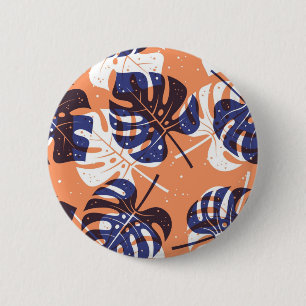 Badge Rond 5 Cm motif feuille