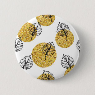 Badge Rond 5 Cm motif feuille