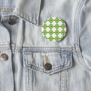 Badge Rond 5 Cm Motif Feuille, Motif De Feuilles, Feuilles Verts