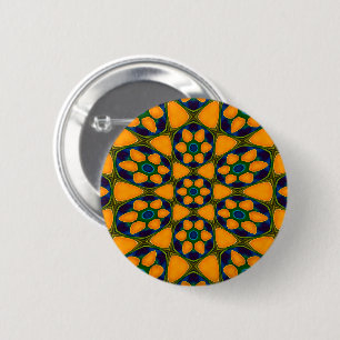 Badge Rond 5 Cm Motif Fleurs Abstraites uniques