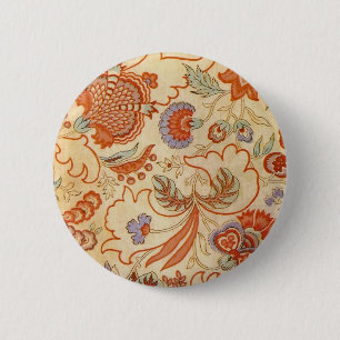 Badge Rond 5 Cm Motif floral antique Paisley Chintz