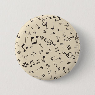 Badge Rond 5 Cm Motif musical