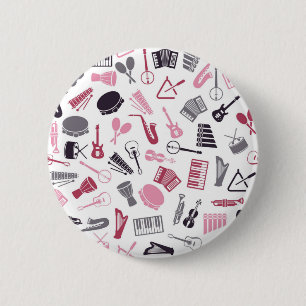 Badge Rond 5 Cm Motif musical