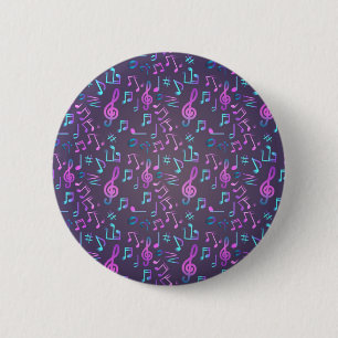 Badge Rond 5 Cm Motif musical