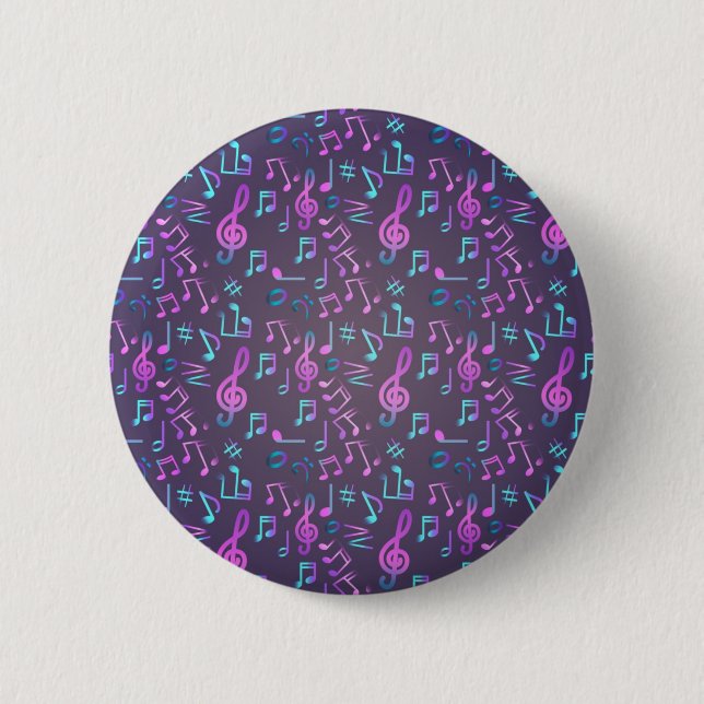 Badge Rond 5 Cm Motif musical (Devant)