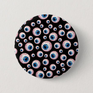 Badge Rond 5 Cm Motif noir de globe oculaire
