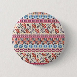 Badge Rond 5 Cm Motif palestinien de broderie