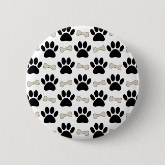 Badge Rond 5 Cm Motif Pâtes Et Os