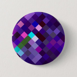 Badge Rond 5 Cm Motif Pixelé - Violet