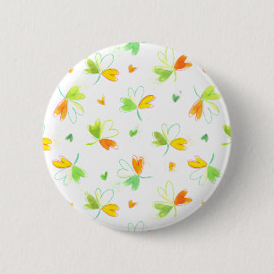 Badge Rond 5 Cm Motif Shamrock du drapeau irlandais