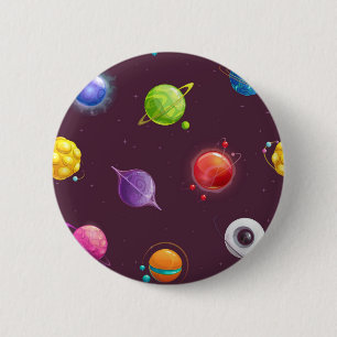 Badge Rond 5 Cm Motif spatial