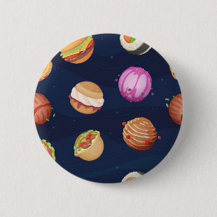 Badge Rond 5 Cm Motif spatial
