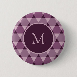 Badge Rond 5 Cm Motif Triangles
