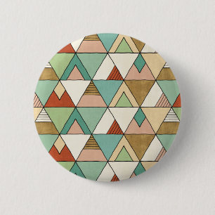 Badge Rond 5 Cm Motif tribal tiré par la main d'étape   de Geo d