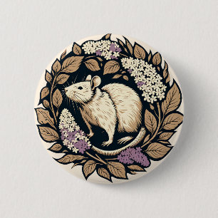 Badge Rond 5 Cm Motifs de rat rat rat rat