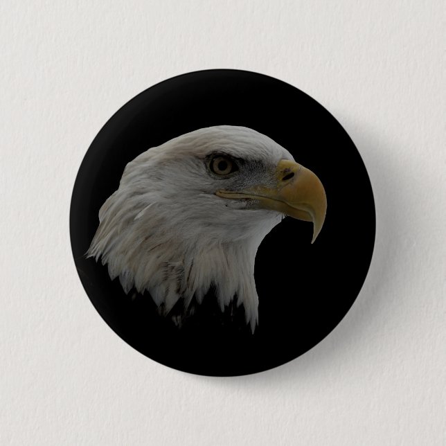 Badge Rond 5 Cm Motivation du leadership de l'aigle américain (Devant)