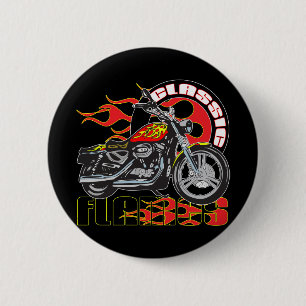 Badge Rond 5 Cm Moto classique vintage du travail de peinture de