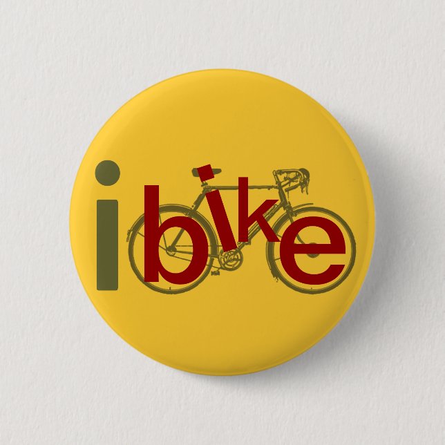 Badge Rond 5 Cm moto / vélo d'amour (Devant)