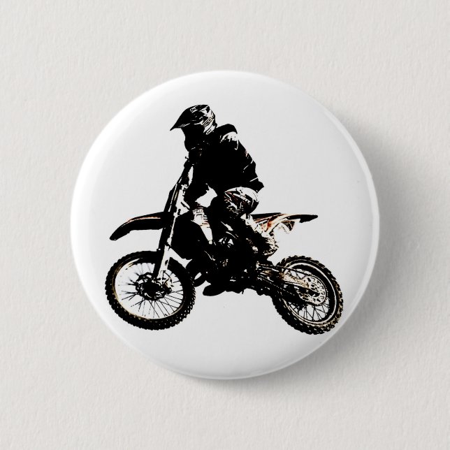 Badge Rond 5 Cm Motocross (Devant)