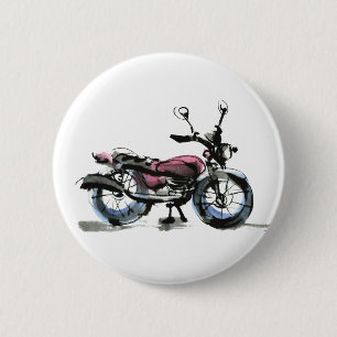 Badge Rond 5 Cm Motocyclette