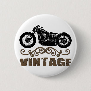 Badge Rond 5 Cm Motocyclette vintage