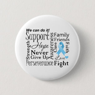 Badge Rond 5 Cm Mots de soutien au cancer de la prostate