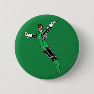 Badge Rond 5 Cm Mouche de lanterne verte