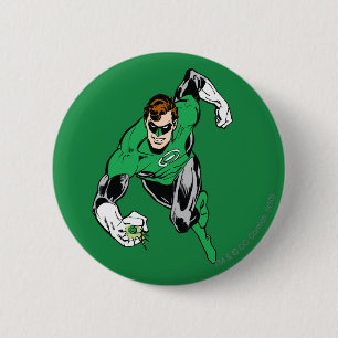 Badge Rond 5 Cm Mouche de lanterne verte en avant