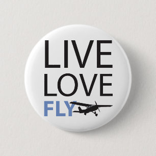 Badge Rond 5 Cm Mouche vivante d'amour