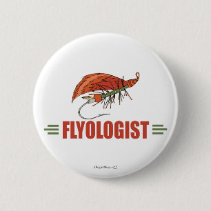 Badge Rond 5 Cm Mouches humoristiques, pêche à la mouche