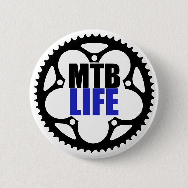 Badge Rond 5 Cm Mountain Bike Life (Devant)