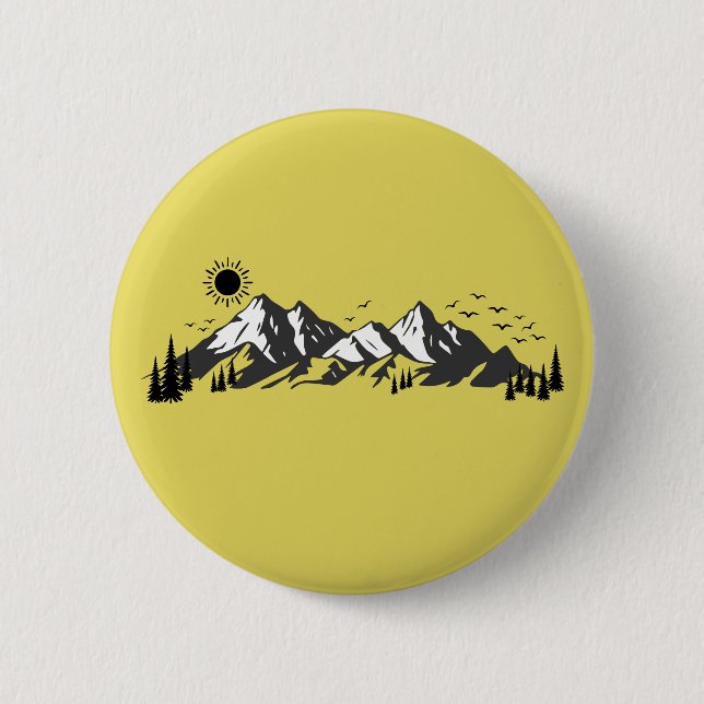 Badge Rond 5 Cm Mountains graphic  (Devant)